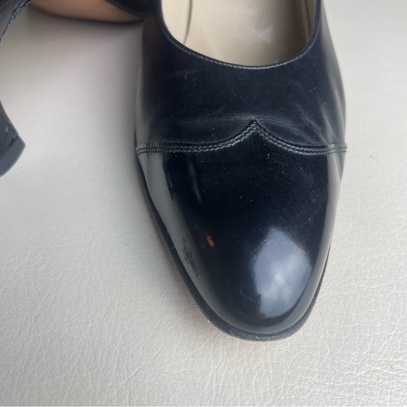 Vintage Salvatore Ferragamo Genuine Black leather heels Size 9 AAAA - Picture 4 of 16